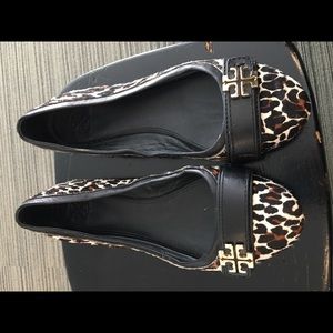 Tory Burch leopard animal Eloise flats